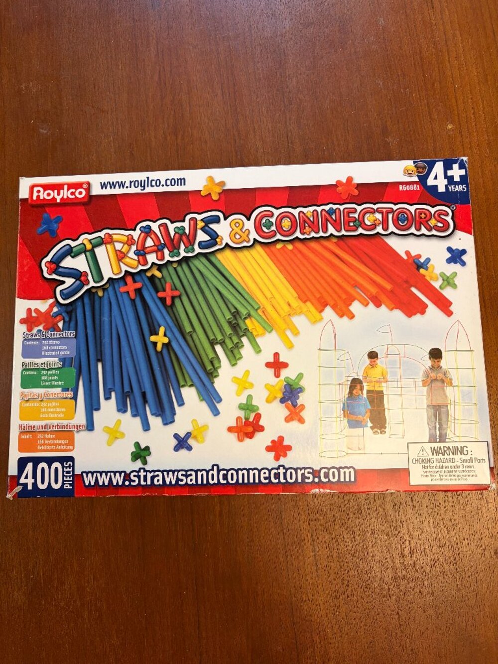 Royco Straws & Connectors Building Construction Toy Set 400 Pieces Unsealed Box